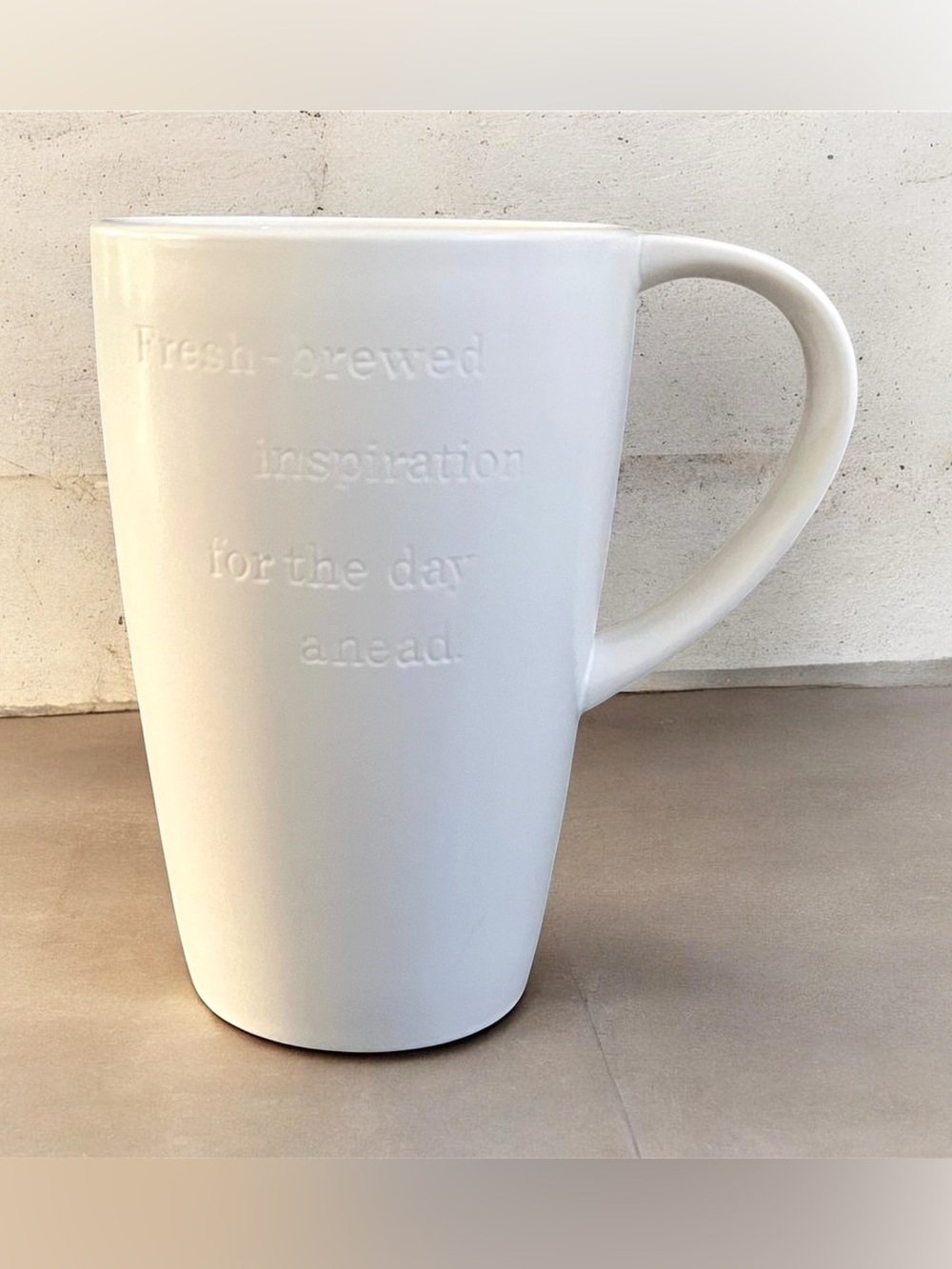 Starbucks Mug 2013 Oversized & Tall “Fresh-brewed inspiration for the day ahead”